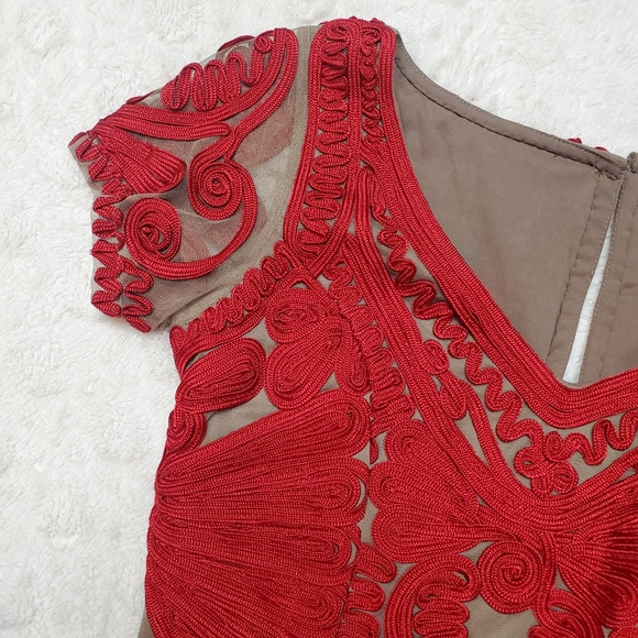 SOLD 🚫 JS Collections| Embroidered Soutache Trumpet Dress - Picture 8 of 11